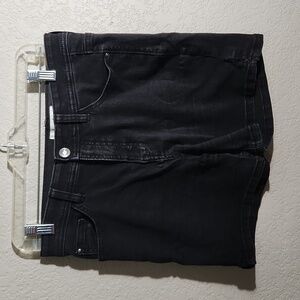 Angels Shorts Womens Size 6 360 Sculpt Black Denim Jean High Rise Flaws